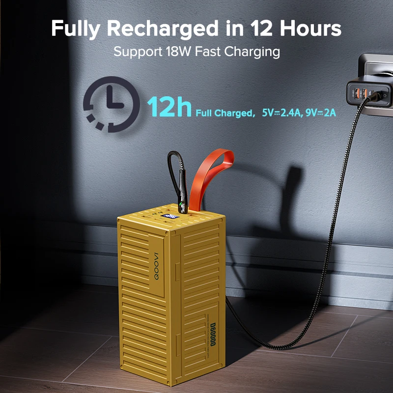 60,000mAh Power Bank 22.5W PD QC 3.0 Charger Powerbank Large Battery Capacity Power Station Fast Charging