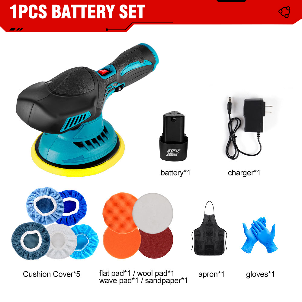 6000RPM Cordless Mini Polisher 6 Gears Car Polishing Machine 12V Electric Cars Polish Machines Adjustment Speeds Power 6000RPM Cordless Mini Polisher 6 Gears Car Polishing Machine 12V Electric Cars Polish Machines Adjustment Speeds Power