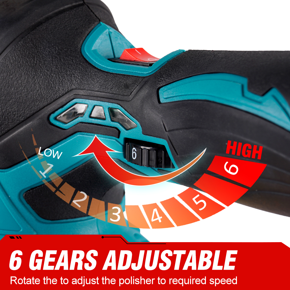 6000RPM Cordless Mini Polisher 6 Gears Car Polishing Machine 12V Electric Cars Polish Machines Adjustment Speeds Power 6000RPM Cordless Mini Polisher 6 Gears Car Polishing Machine 12V Electric Cars Polish Machines Adjustment Speeds Power
