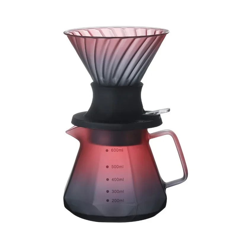 600ml Immersion Dripper Switch Glass Pour Over Coffee Maker, V-Shape Drip Coffee Dripper and Filters, Hold 3-4 Cups 600ml Immersion Dripper Switch Glass Pour Over Coffee Maker, V-Shape Drip Coffee Dripper and Filters, Hold 3-4 Cups