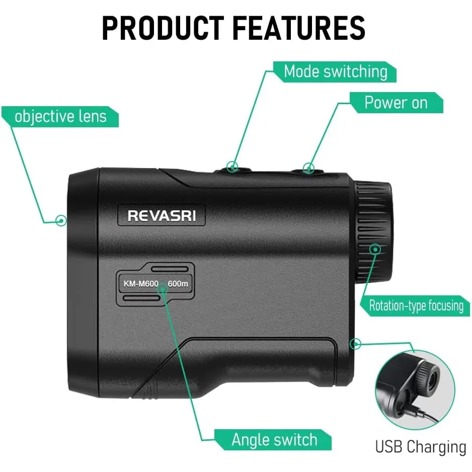 600M/Yard Golf Laser Rangefinder with Slope Compensation Flagpole Lock Vibration USB Rechargeable for Golfing 600M/Yard Golf Laser Rangefinder with Slope Compensation Flagpole Lock Vibration USB Rechargeable for Golfing