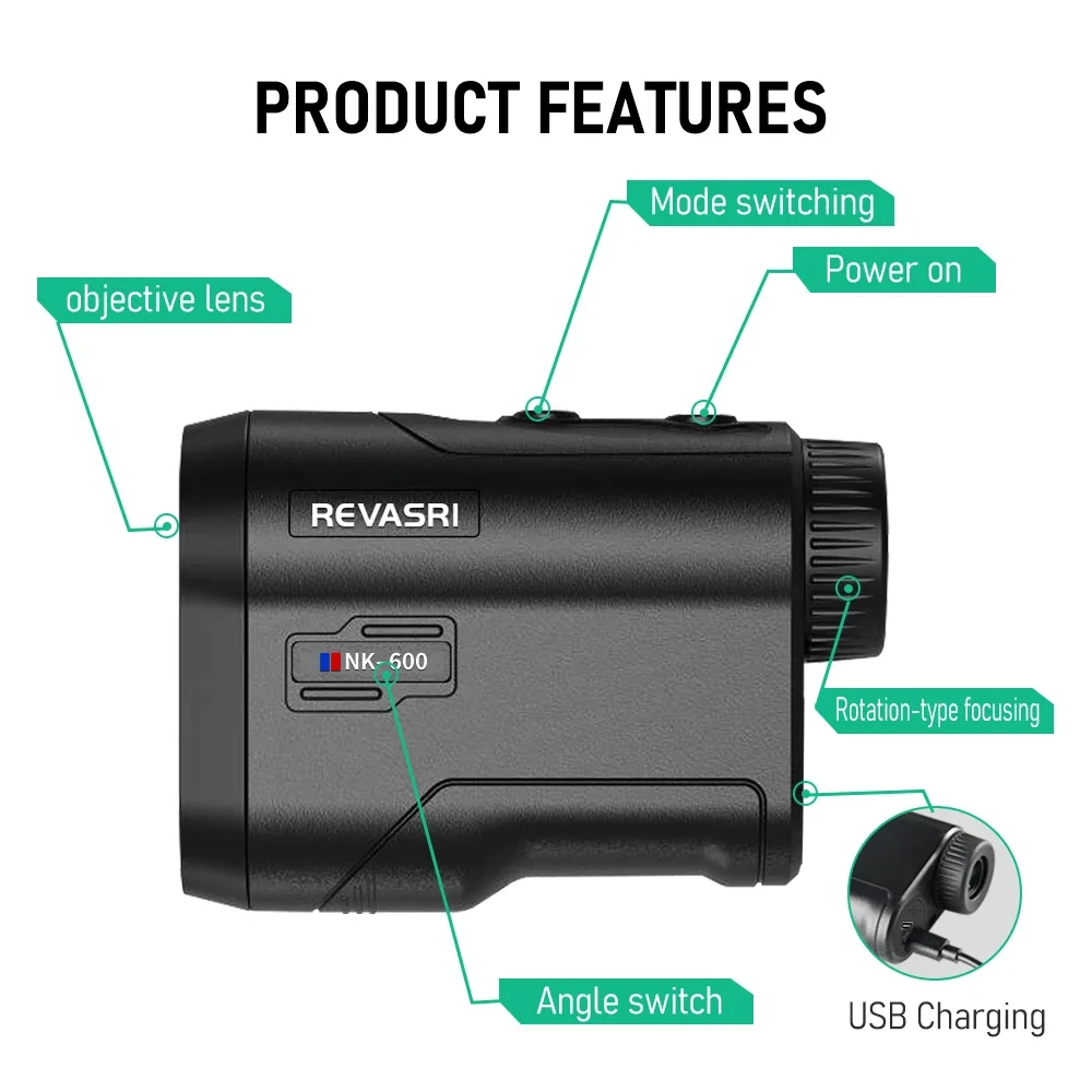600M/Yard Golf Laser Rangefinder with Slope Compensation Flagpole Lock Vibration USB-C Rechargeable for Golfing 600M/Yard Golf Laser Rangefinder with Slope Compensation Flagpole Lock Vibration USB-C Rechargeable for Golfing