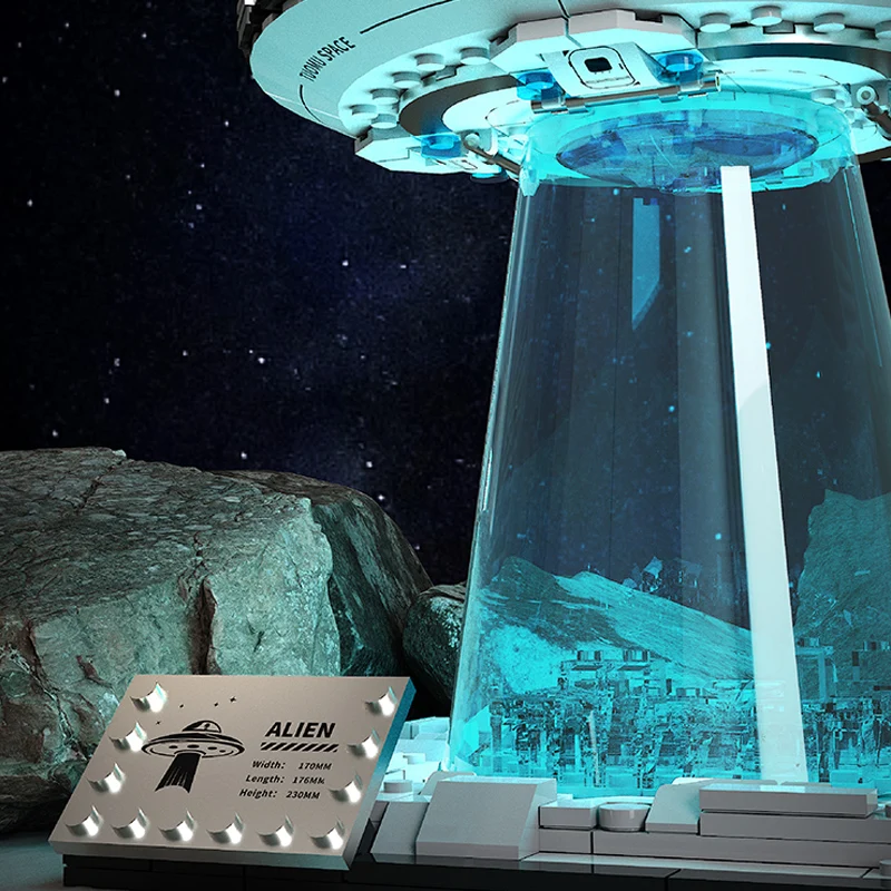601pcs UFO Flying Saucer Building Block Alien Ship Spacecraft Astronaut Creative Assembly Ornament Puzzle Toy Boy Gift 601pcs UFO Flying Saucer Building Block Alien Ship Spacecraft Astronaut Creative Assembly Ornament Puzzle Toy Boy Gift