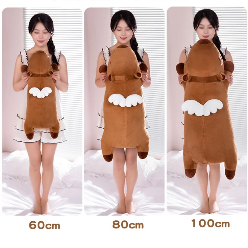 60cm-100cm Kawaii Cartoon Giant Strip Capybara Plush Doll Pillow Lying Brown Orange Wings Creative Capybara Plush Toy 60cm-100cm Kawaii Cartoon Giant Strip Capybara Plush Doll Pillow Lying Brown Orange Wings Creative Capybara Plush Toy