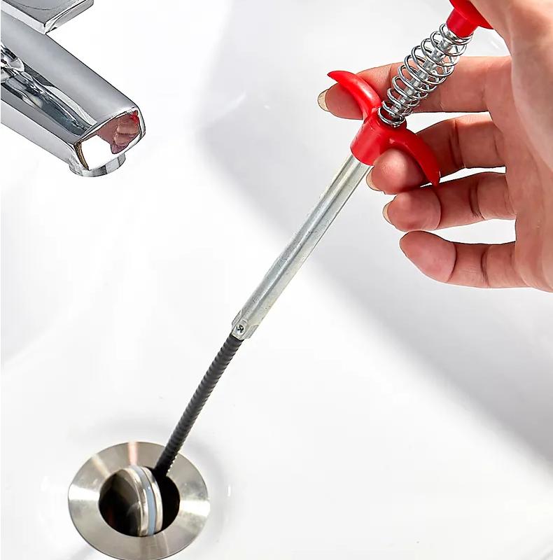 60cm Spring Pipe Dredging Tools Drain Snake Drain Cleaner Sticks Clog Remover Cleaning 60cm Spring Pipe Dredging Tools Drain Snake Drain Cleaner Sticks Clog Remover Cleaning