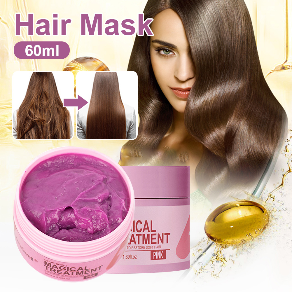 60ml Magical Hair Mask 5 Seconds Repair Damage Frizzy Soft Smooth Shiny Hair Deep Moisturize Hair Treat Repair Hair