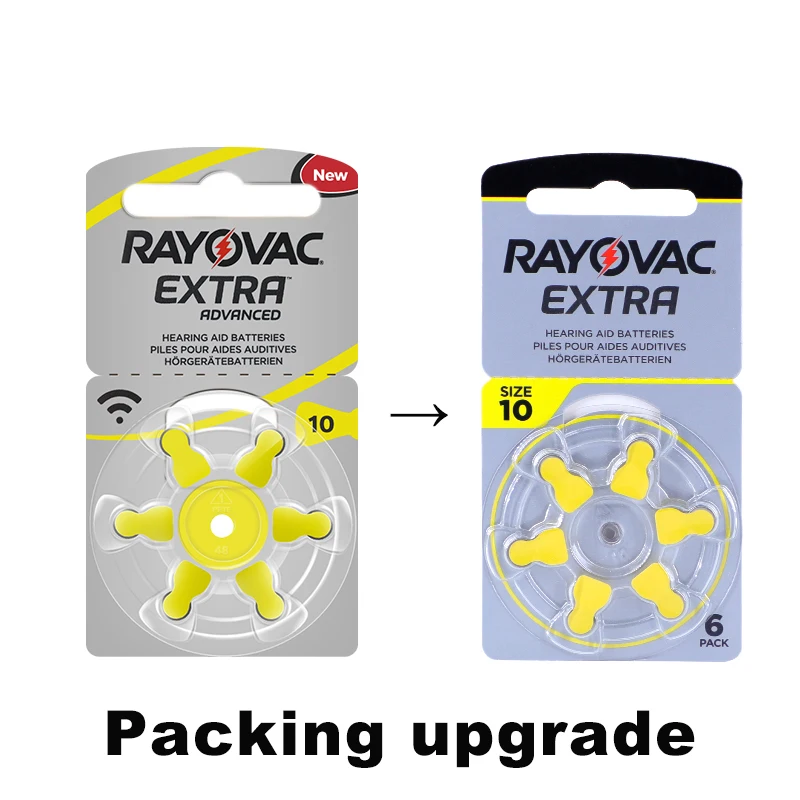 60PCS Hearing Aid Batteries Rayovac Extra Battery A10 10A PR70 Size 10 High Performance Zinc Air Battery For Digital
