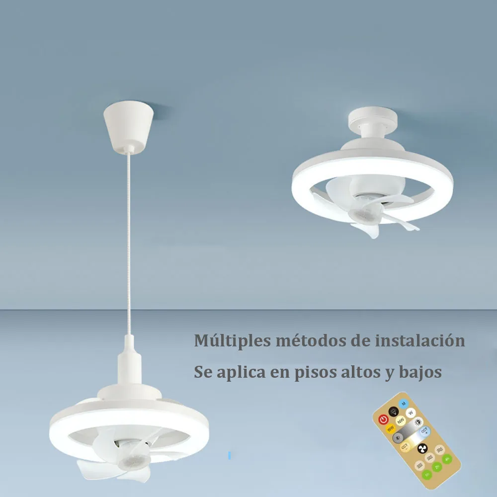 60W Ceiling Fan E27 With Led Light And Remote Control 360° Rotation Cooling Electric fan Lamp Chandelier For Room Home 60W Ceiling Fan E27 With Led Light And Remote Control 360° Rotation Cooling Electric fan Lamp Chandelier For Room Home
