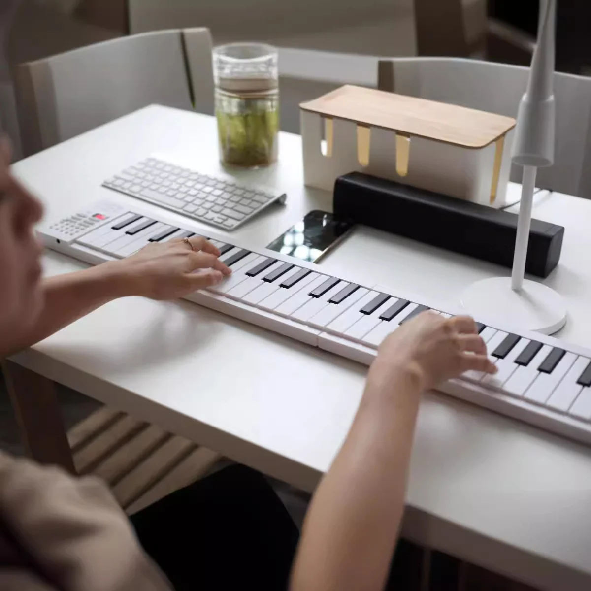 61 Key Foldable Electronic Piano Portable Piano Keyboard w/LED Display/Built-in Battery/Electronic Keyboard Musical 61 Key Foldable Electronic Piano Portable Piano Keyboard w/LED Display/Built-in Battery/Electronic Keyboard Musical