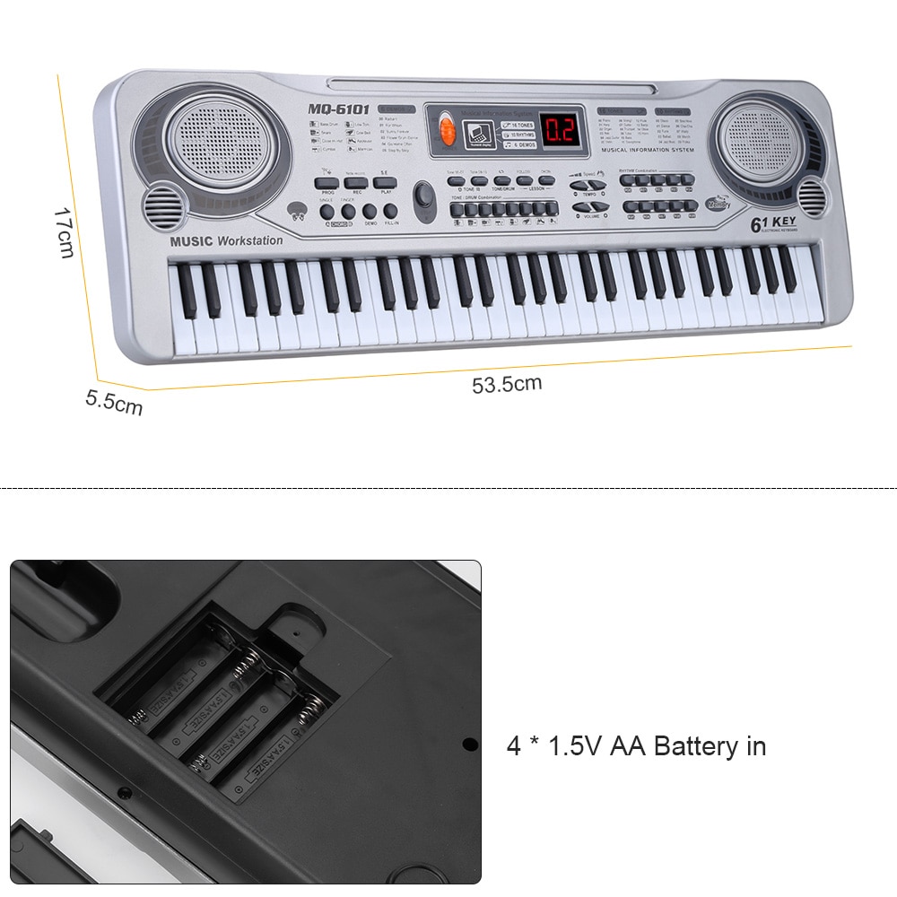61 Keys Electronic Keyboard with Microphone 61 Keys Electronic Keyboard with Microphone