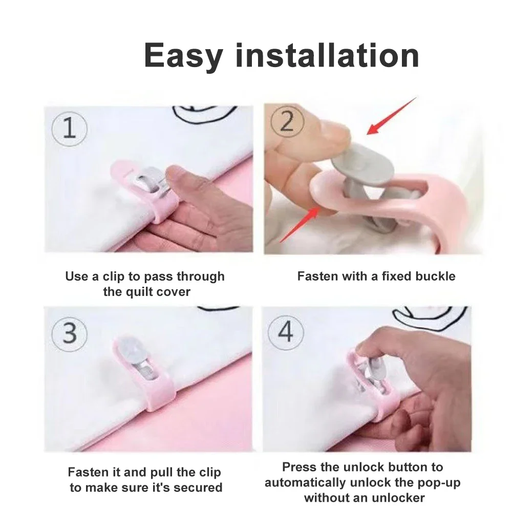 6/12PCS Bedroom Bed Sheet Clips Quilt Holder Non-slip Quilt Blanket Clip Curtain Blankets Quilt Cover Clip Fastener 6/12PCS Bedroom Bed Sheet Clips Quilt Holder Non-slip Quilt Blanket Clip Curtain Blankets Quilt Cover Clip Fastener