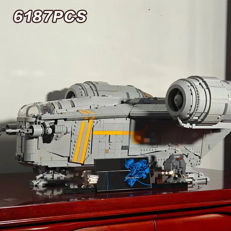 6187Pcs The Razor Crest Building Blocks Model Compatible 75331 Spacecraft Bricks Toys for Boys Birthday Gifts 6187Pcs The Razor Crest Building Blocks Model Compatible 75331 Spacecraft Bricks Toys for Boys Birthday Gifts