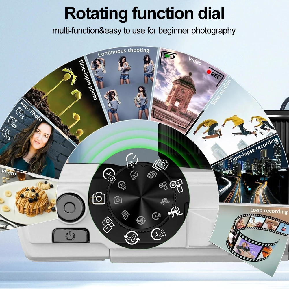 64MP Digital Photography Camera 3.0″ Flip Screen WIFI 18X Digital Zoom 4K Vintage Vlog Video Recorder YouTube Webcam