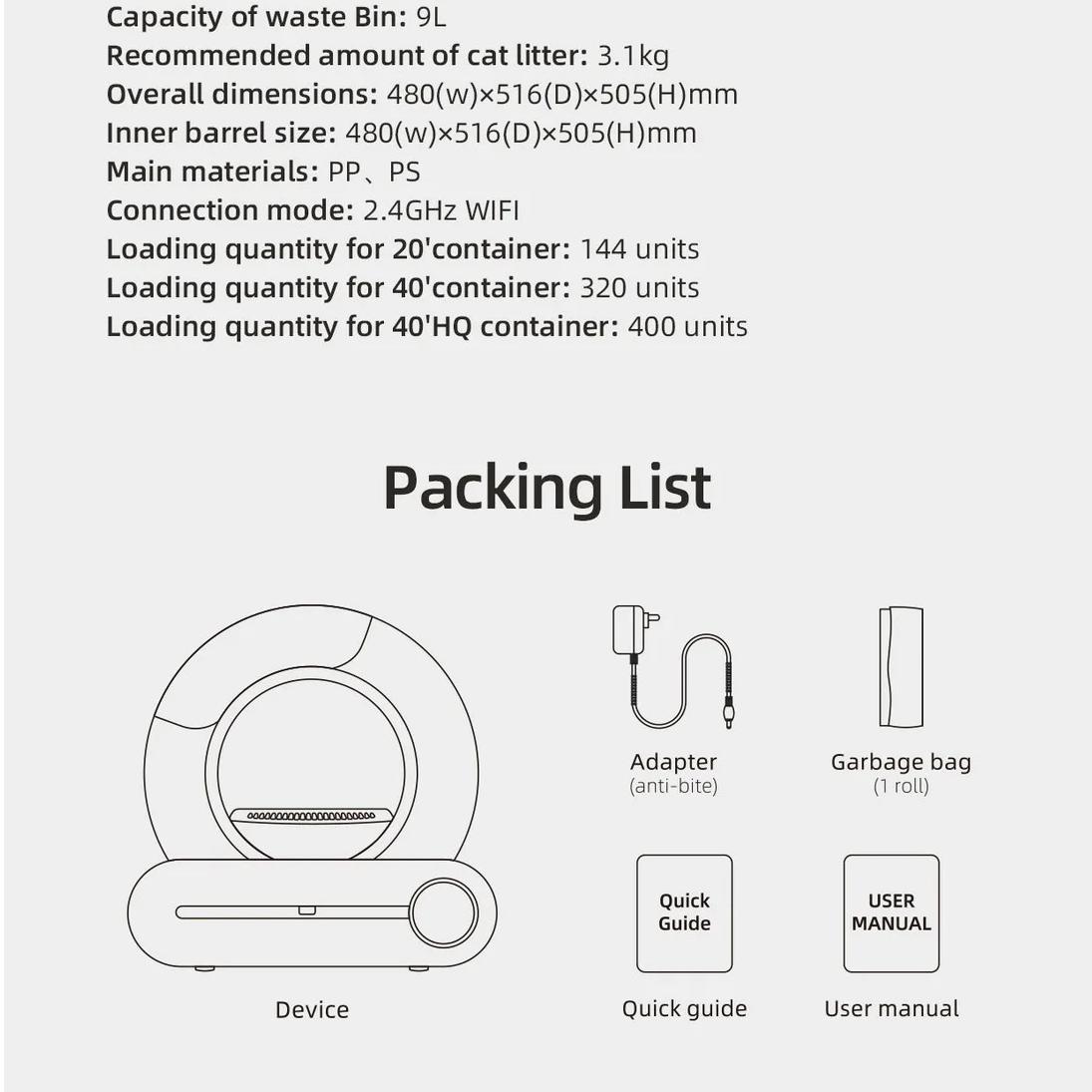 65L Automatic Smart Cat Litter Box Self Cleaning Fully Enclosed Cat Litter Box Pet Toilet Litter Tray 65L Automatic Smart Cat Litter Box Self Cleaning Fully Enclosed Cat Litter Box Pet Toilet Litter Tray