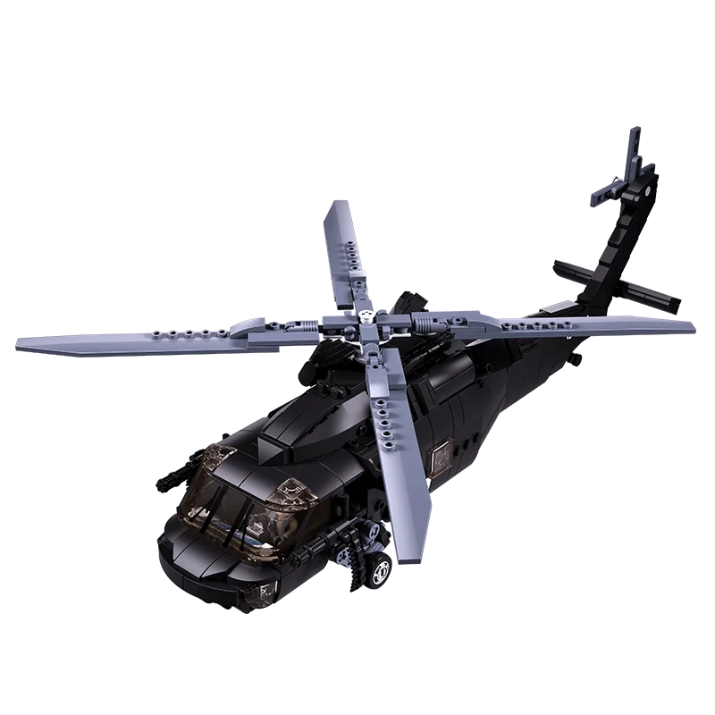 692PCS Military UH-60L Medical Rescue Aircraft Building Blocks Black Hawk Helicopter Model Bricks Kits Kids DIY Toy