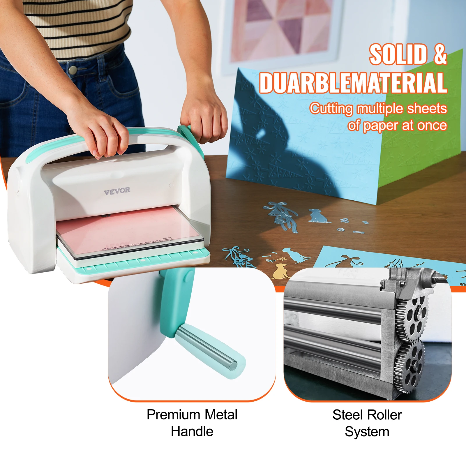 6/9in Manual Die Cutting Embossing Machine Mini Opening Scrapbooking Handmake Tools for DIY Art Craft Card Decorations