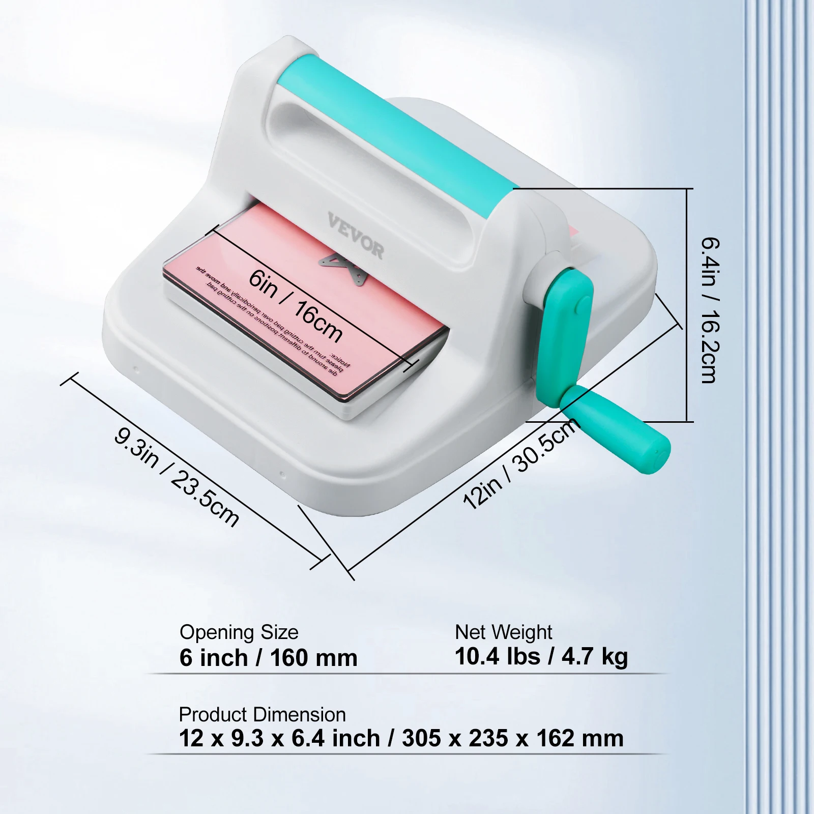 6/9in Manual Die Cutting Embossing Machine Mini Opening Scrapbooking Handmake Tools for DIY Art Craft Card Decorations
