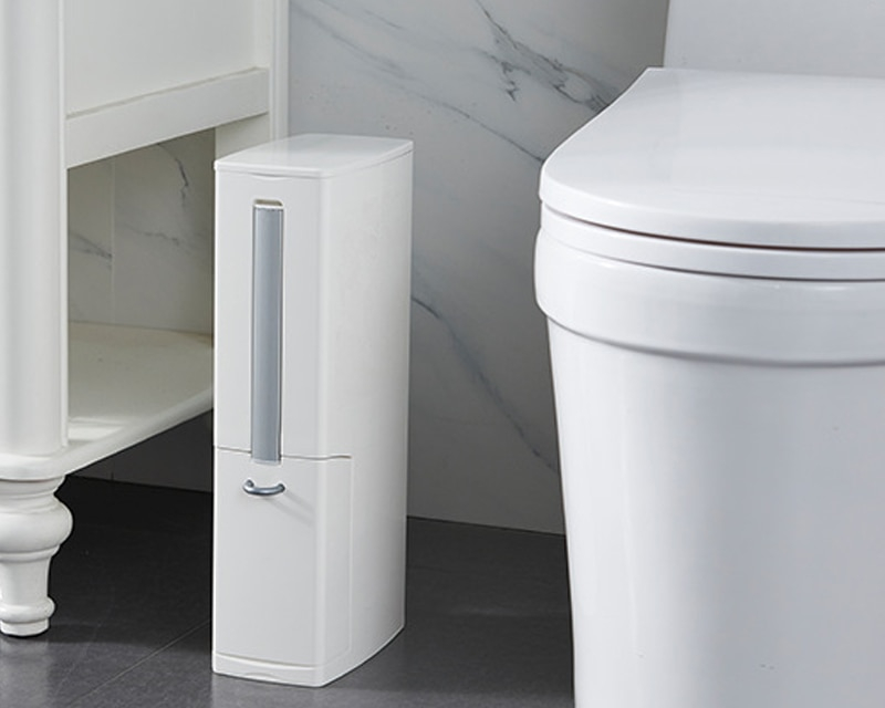 6L Bathroom Trash Can with Brush 6L Bathroom Trash Can with Brush