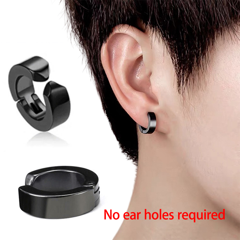 6pcs Anime Chainsaw Man Yoshida Hirofumi Cosplay Ear Clip Earrings Women Men Punk Black No Pierced Fake Ear Circle New 6pcs Anime Chainsaw Man Yoshida Hirofumi Cosplay Ear Clip Earrings Women Men Punk Black No Pierced Fake Ear Circle New