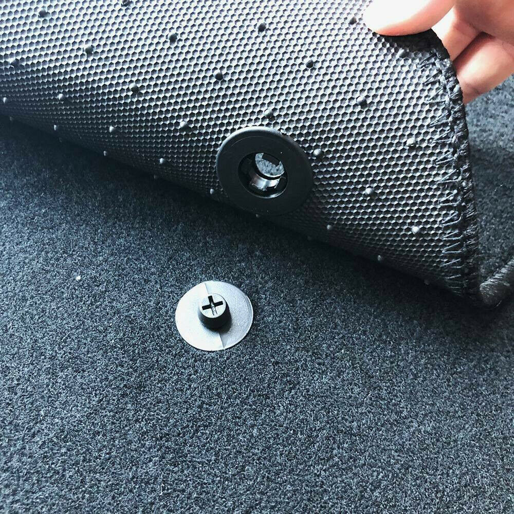 6pcs Car Mat Carpet Clips Fixing Grips Clamps Floor Holders Sleeves Premium Kit Anti Skid Fastener Retainer Car