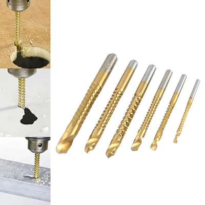6PCS Cobalt Drill Bits Set Spiral Metric Composite Tap Bit Tap Twist Drill Bit Wood Drill For Cutting Drilling Slotting 6PCS Cobalt Drill Bits Set Spiral Metric Composite Tap Bit Tap Twist Drill Bit Wood Drill For Cutting Drilling Slotting