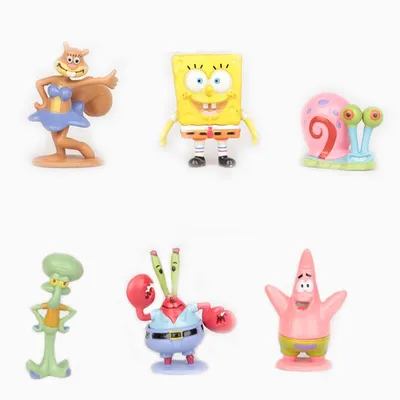 6pcs Sponge Bob Toys and Friends Figures 6pcs Sponge Bob Toys and Friends Figures