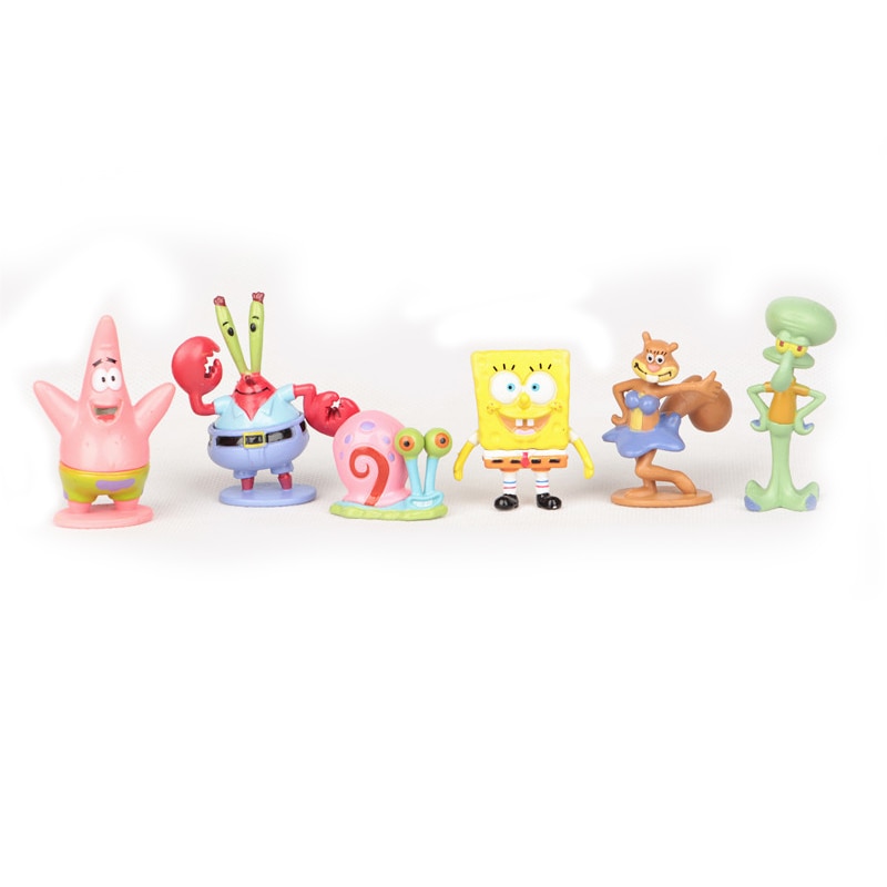6pcs Sponge Bob Toys and Friends Figures 6pcs Sponge Bob Toys and Friends Figures