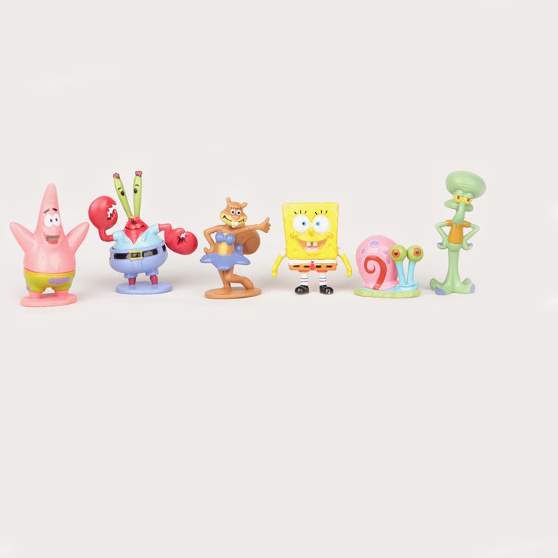 6pcs Sponge Bob Toys and Friends Figures 6pcs Sponge Bob Toys and Friends Figures
