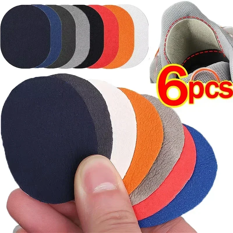 6pcs Sports Shoes Repair Stickers Suede Heel Protector Anti-Wear Repair Holes Self-adhesive Patches Insoles Pad Foot 6pcs Sports Shoes Repair Stickers Suede Heel Protector Anti-Wear Repair Holes Self-adhesive Patches Insoles Pad Foot