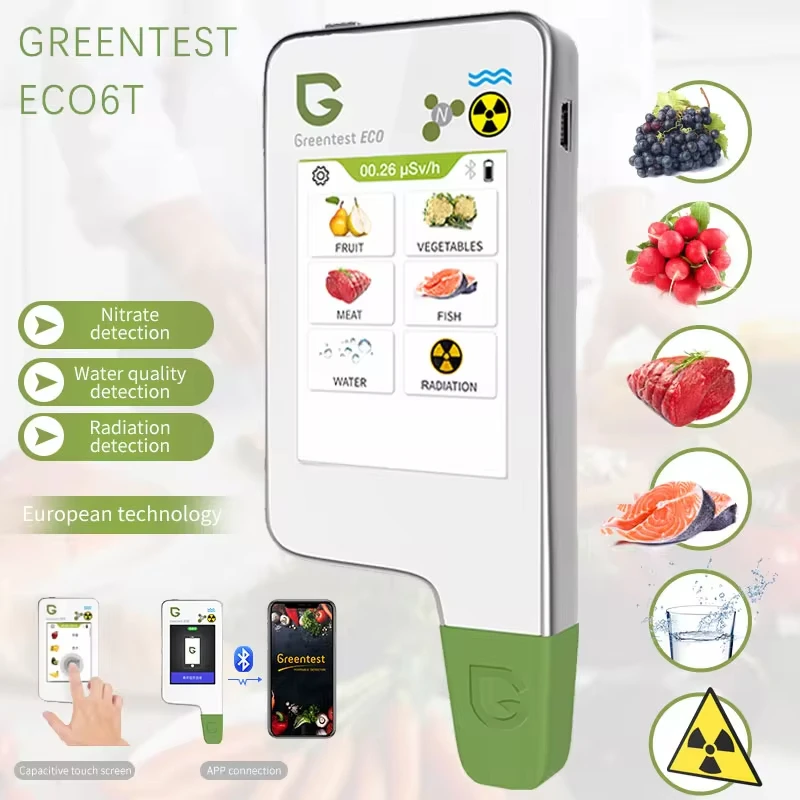 6T Food Safety Detector Food Nitrate Tester Fruits and Vegetables Meat Radiation Nitrate Detection Health Care