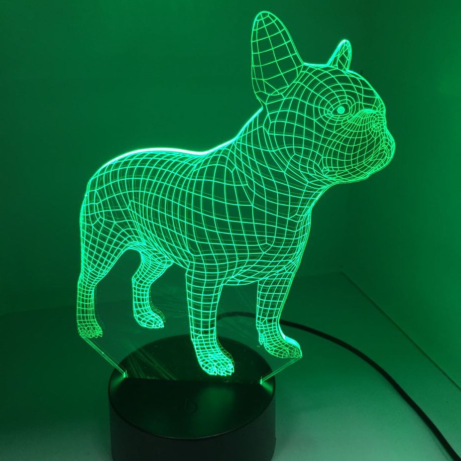 7 Colors Hologram French Bulldog Night Light 7 Colors Hologram French Bulldog Night Light