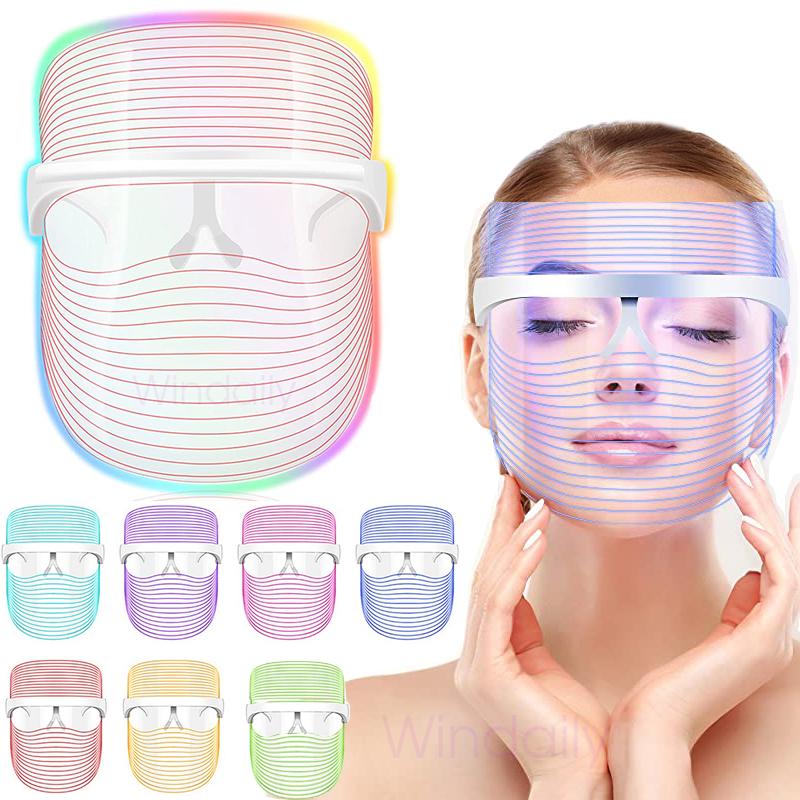 7 Colors LED Light Therapy Facial Mask Photon Anti Aging Anti Wrinkle Rejuvenation Wireless Face Mask Skin Care Beatuy