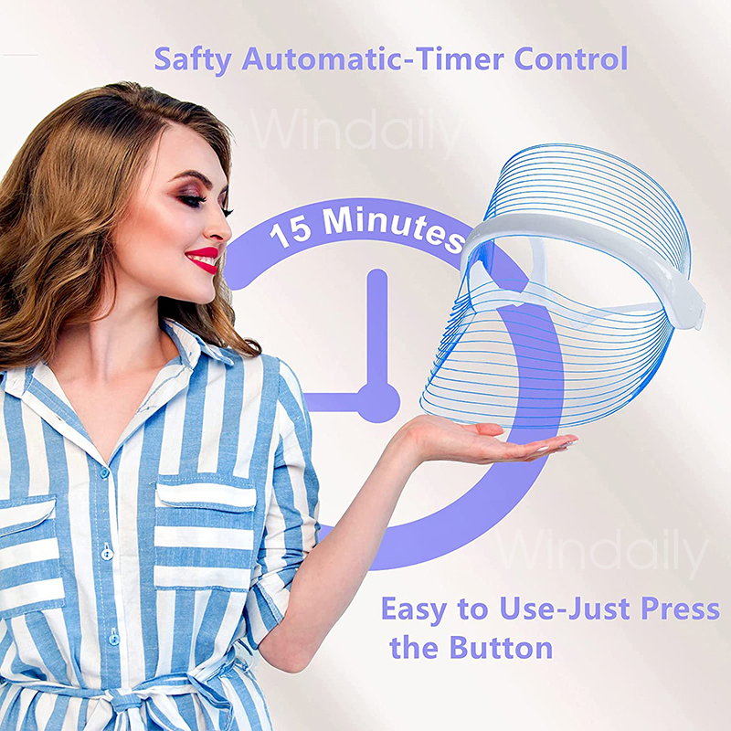 7 Colors LED Light Therapy Facial Mask Photon Anti Aging Anti Wrinkle Rejuvenation Wireless Face Mask Skin Care Beatuy