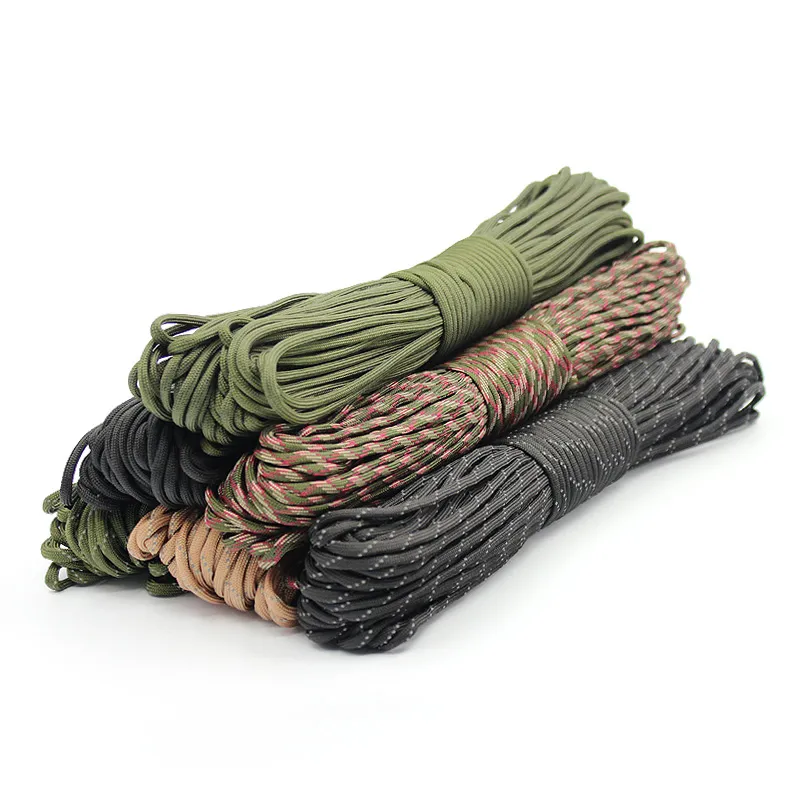 7 Cores 550 Paracord Cord For Outdoor Camping Survival Lanyard Parachute Rope Hiking Tent Accessories 7 Cores 550 Paracord Cord For Outdoor Camping Survival Lanyard Parachute Rope Hiking Tent Accessories