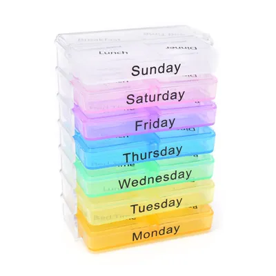 7 Day Pill Organizer Tablet Sorter 7 Day Pill Organizer Tablet Sorter