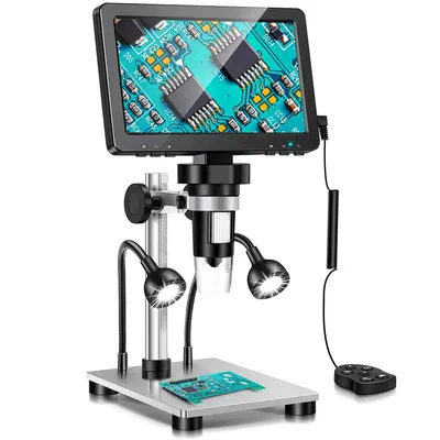 7'' Digital Microscope 1500X Zoom 12MP HD Electronic Microscopes Camera Magnifier for Soldering Phone Repair Microscope 7'' Digital Microscope 1500X Zoom 12MP HD Electronic Microscopes Camera Magnifier for Soldering Phone Repair Microscope