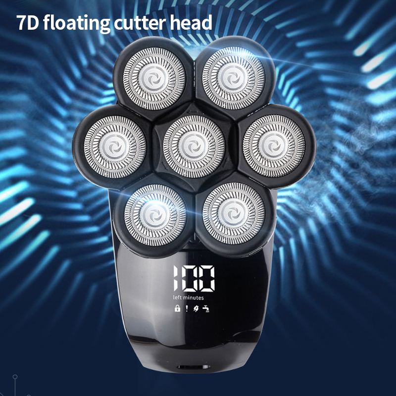 7 Heads Electric Shaver Hairdresser Rechargeable Shaver For Men Shave Heads
