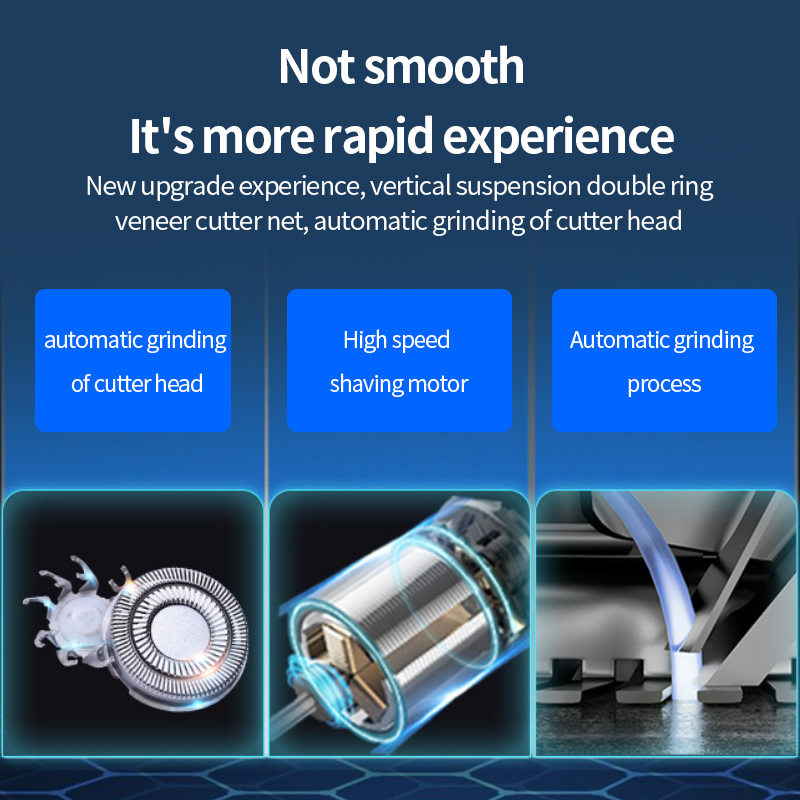 7 Heads Electric Shaver Hairdresser Rechargeable Shaver For Men Shave Heads