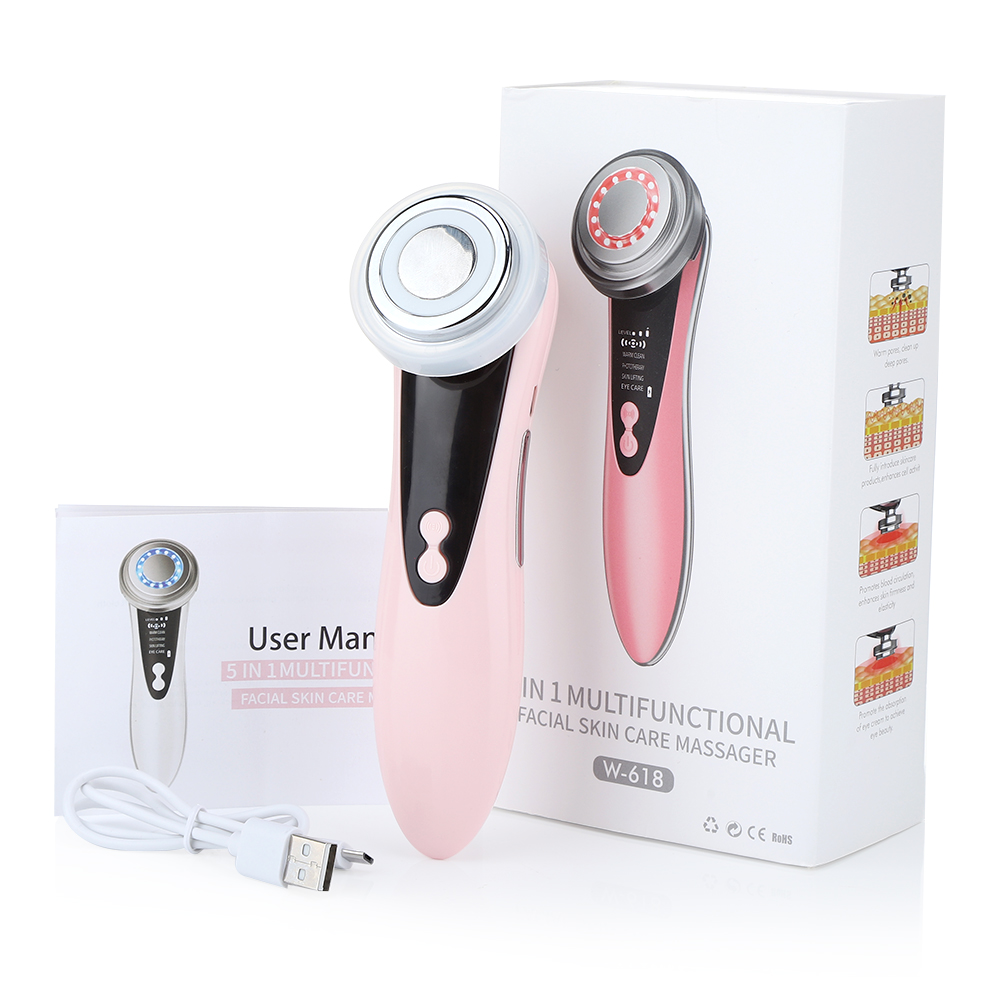 7 in 1 Face Lift Microcurrent Skin Rejuvenation Facial Massager Light Therapy Anti Aging Wrinkle Beauty Apparatus
