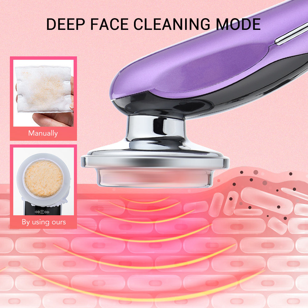 7 in 1 Face Lift Microcurrent Skin Rejuvenation Facial Massager Light Therapy Anti Aging Wrinkle Beauty Apparatus