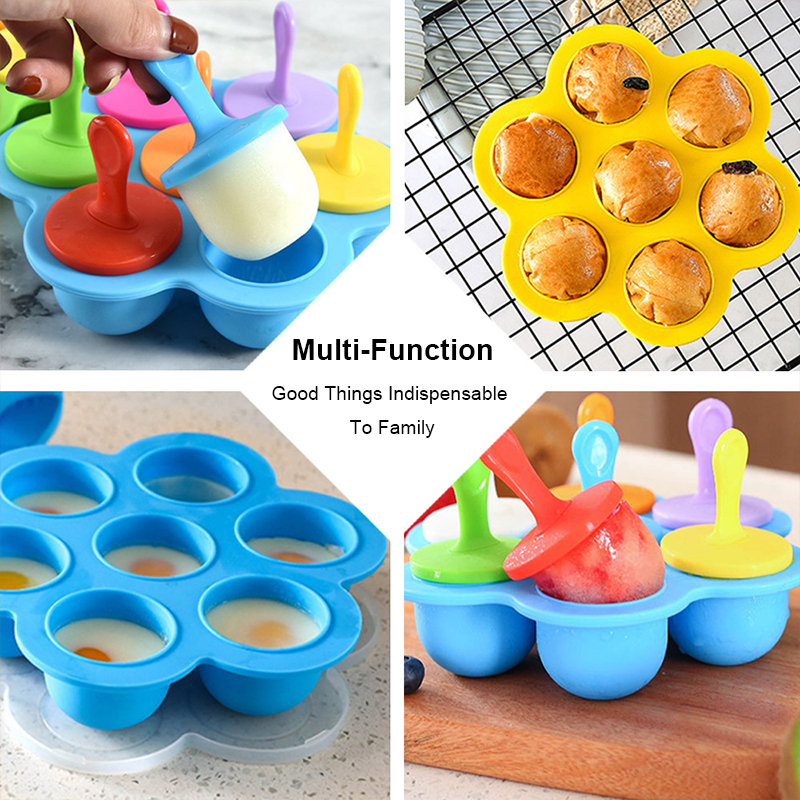 7 Slots Silicone Round Popsicle Mold 7 Slots Silicone Round Popsicle Mold