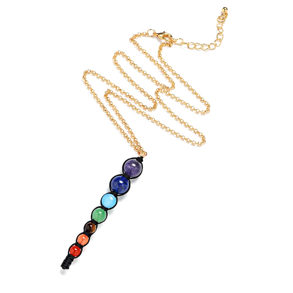7 Stones Chakra Pendant Necklace 7 Stones Chakra Pendant Necklace