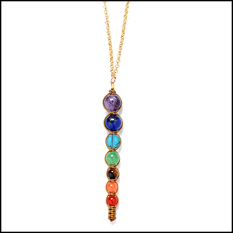 7 Stones Chakra Pendant Necklace 7 Stones Chakra Pendant Necklace