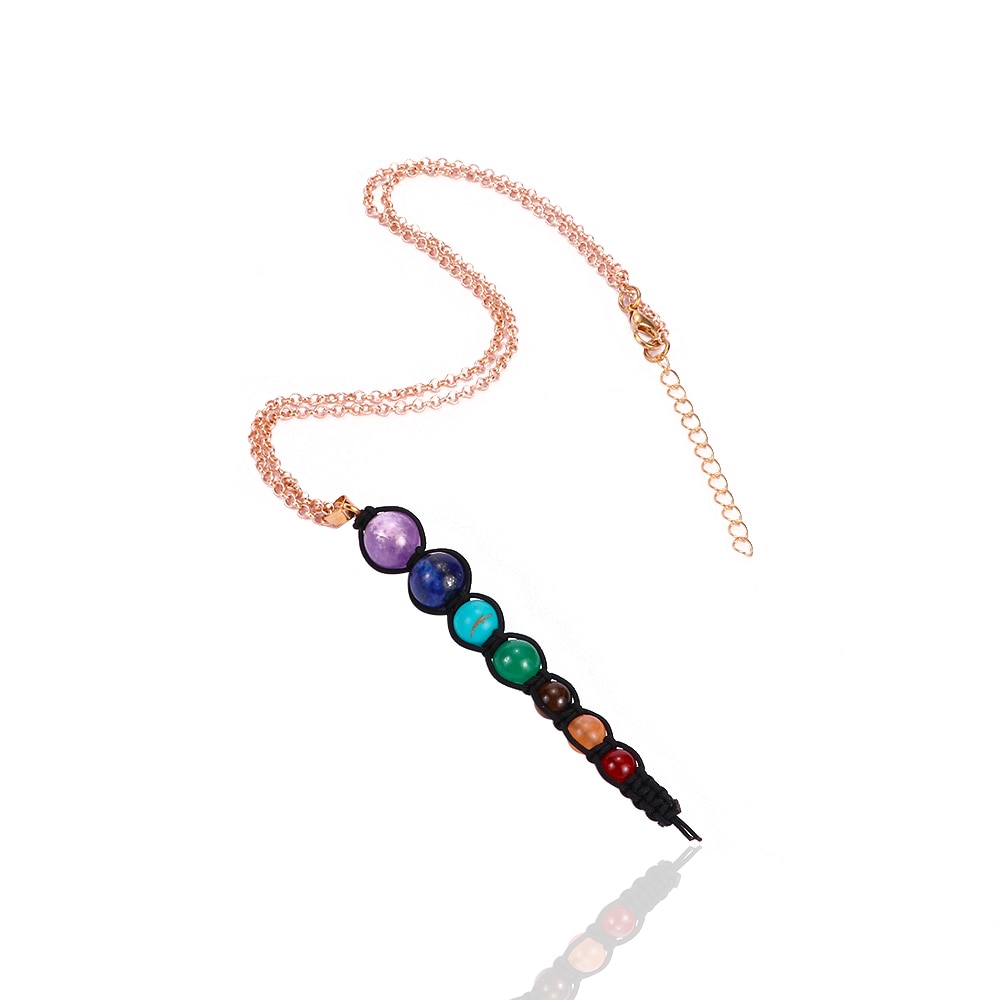 7 Stones Chakra Pendant Necklace 7 Stones Chakra Pendant Necklace
