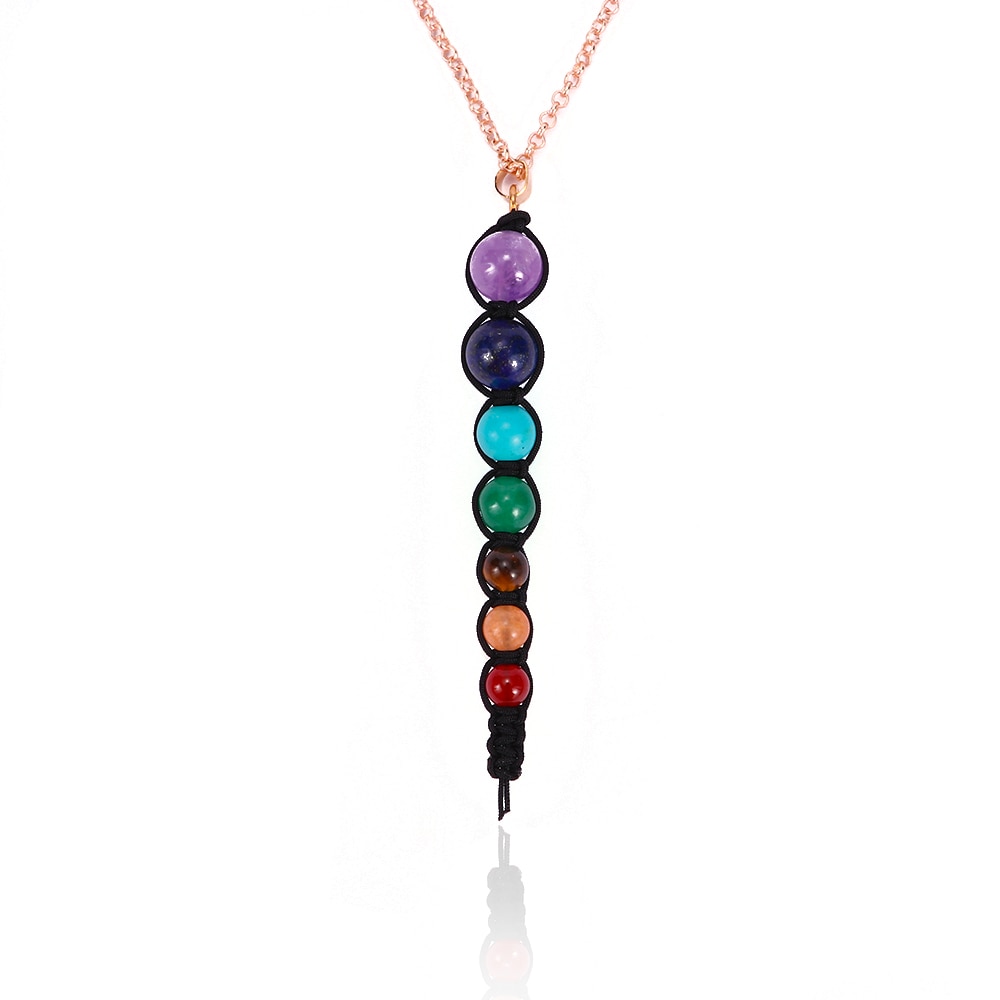 7 Stones Chakra Pendant Necklace 7 Stones Chakra Pendant Necklace