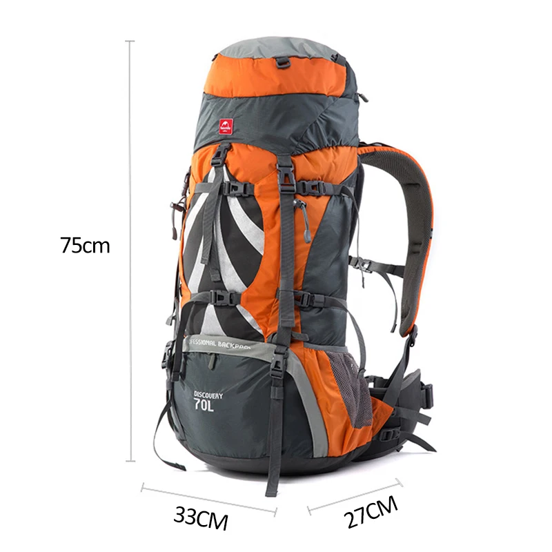 70L Mountaineering Backpack Bag Man Rucksack Outdoor Hiking Backpack Waterproof Travel Bag Big Capacity Backpack