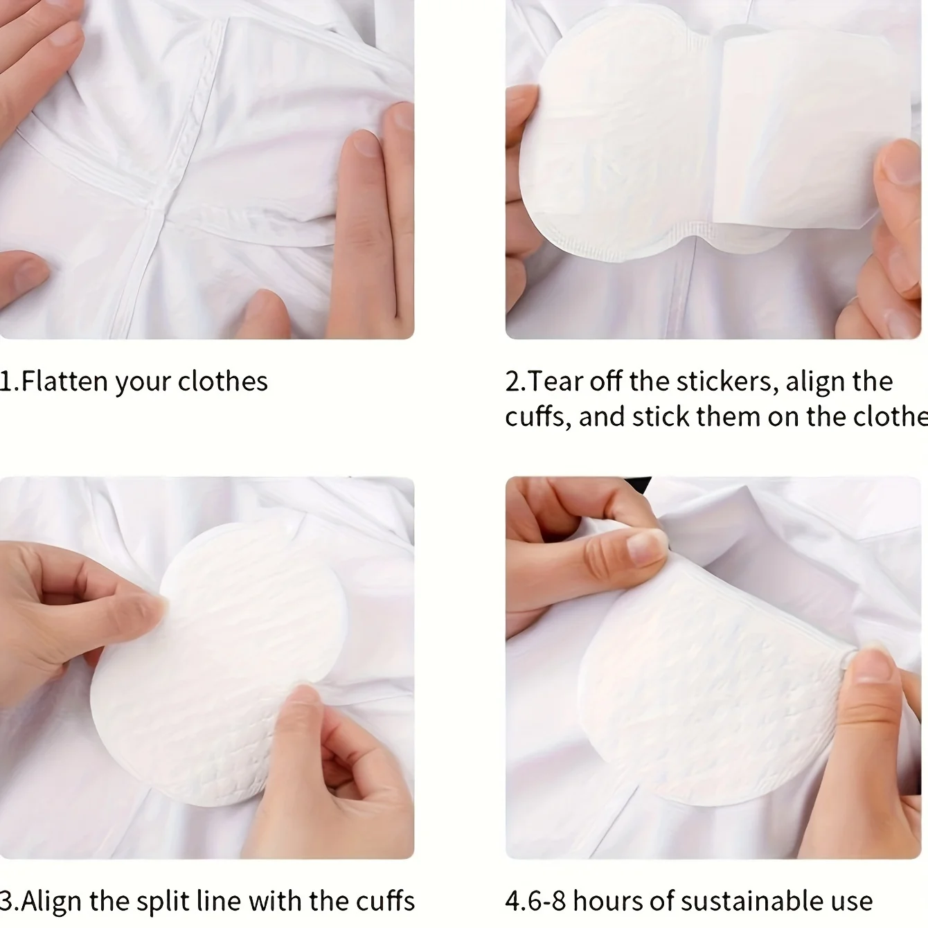 70pcs Underarm Sweat Pads, Washable Sweat Absorbing Guards, Dress Sweat Perspiration Pads Shield