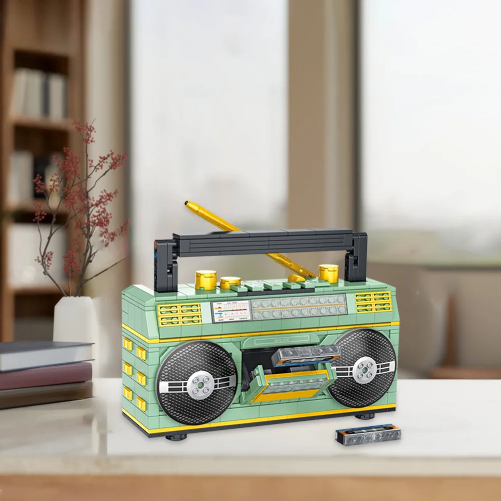 781PCS Retro Radio Classic Series Building Blocks Set Vintage Music Player Display Kit Creative Gift Toys for Adults