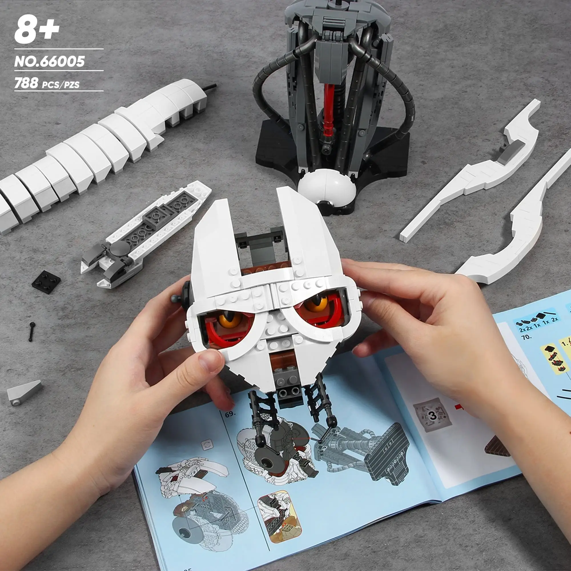 788pcs Idea General Grievous Helmet Building Blocks Bricks Model Helmet Collection Assembling Toys for Children Adults