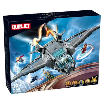 795pcs Quinjet 76248 Super Fighter Ultimate Battle Space Blocks Brick Toy Kids Christmas Gifts